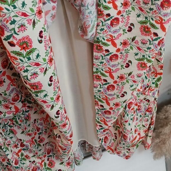 Gibson Latimer Womens Floral tiered Maxi Skirt with Tassels cottagecore boho 12 - Picture 9 of 11